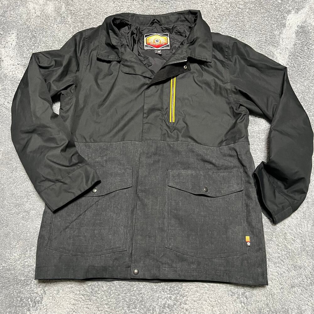 Sessions Jacket Mens Large Lightweight Black Cented Snowboarding Ski Coat